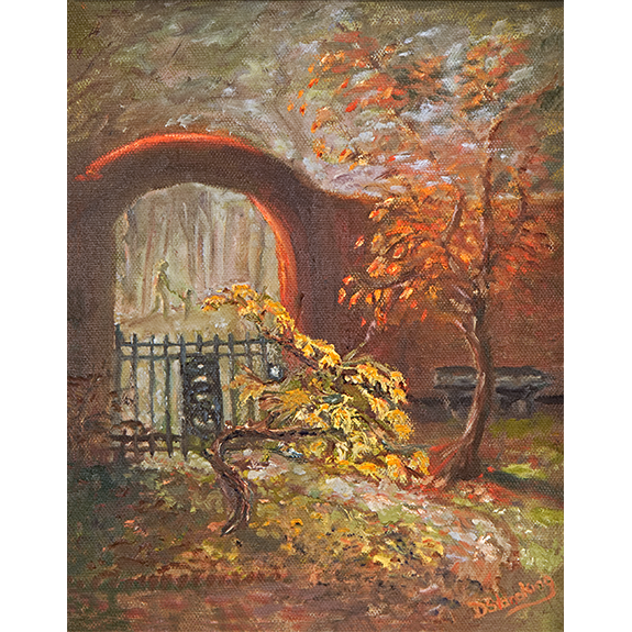 The Courtyard - Original Charcoal