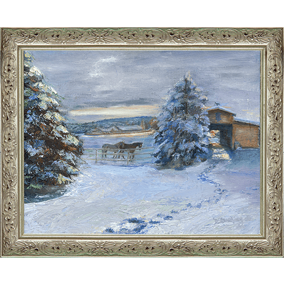 Morning Has Breoken original framed