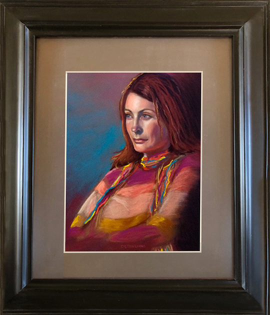 Pensive original framed