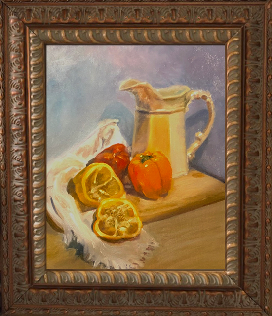 Pitcher & Peppers original framed
