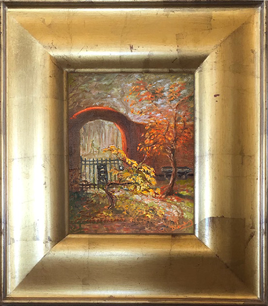 The Courtyard original framed