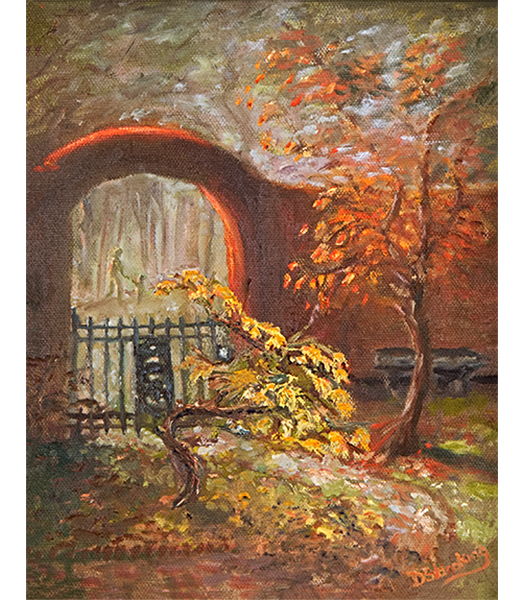 The Courtyard Original Unframed